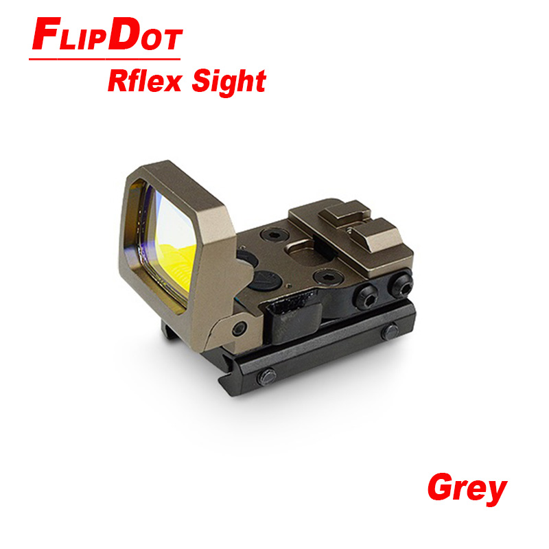Tactical RMT Flip Red Dot Pistol Sight Holographic Reflex Grey